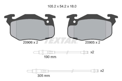 Kit de frein, frein à disque BrakeBox, Kit plaquettes et disques TEXTAR 89001700