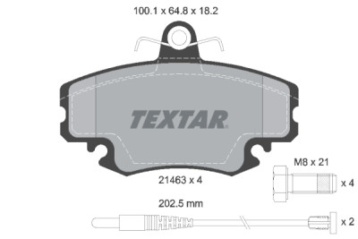 Kit de frein, frein à disque BrakeBox, Kit plaquettes et disques TEXTAR 89002400