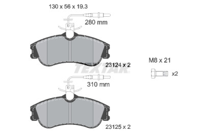 Kit de frein, frein à disque BrakeBox, Kit plaquettes et disques TEXTAR 89005100