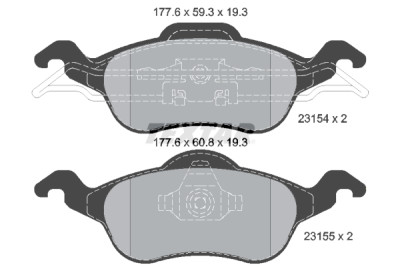 Kit de frein, frein à disque BrakeBox, Kit plaquettes et disques TEXTAR 89005500