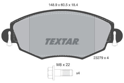 Kit de frein, frein à disque BrakeBox, Kit plaquettes et disques TEXTAR 89006100