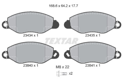 Kit de frein, frein à disque BrakeBox, Kit plaquettes et disques TEXTAR 89006600