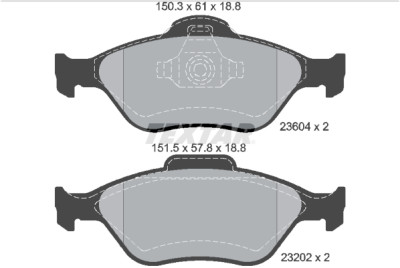 Kit de frein, frein à disque BrakeBox, Kit plaquettes et disques TEXTAR 89007700