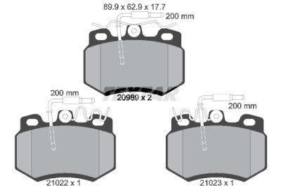 Kit de frein, frein à disque BrakeBox, Kit plaquettes et disques TEXTAR 89009800