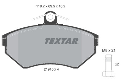 Kit de frein, frein à disque BrakeBox, Kit plaquettes et disques TEXTAR 89013000