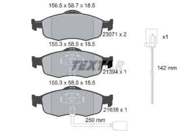 Kit de frein, frein à disque BrakeBox, Kit plaquettes et disques TEXTAR 89013300