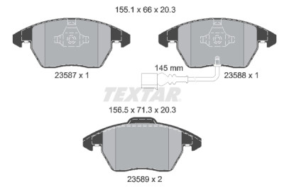 Kit de frein, frein à disque BrakeBox, Kit plaquettes et disques TEXTAR 89016000