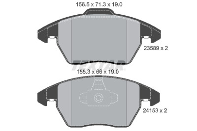 Kit de frein, frein à disque BrakeBox, Kit plaquettes et disques TEXTAR 89016100