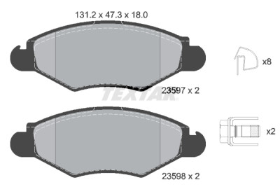 Kit de frein, frein à disque BrakeBox, Kit plaquettes et disques TEXTAR 89016200