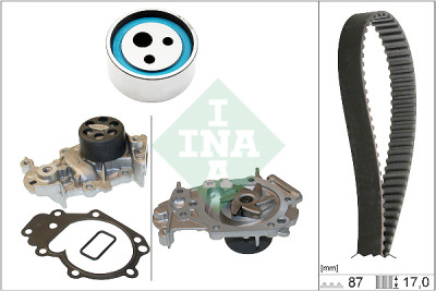 Pompe à eau + kit de courroie de distribution INA 530 0182 31