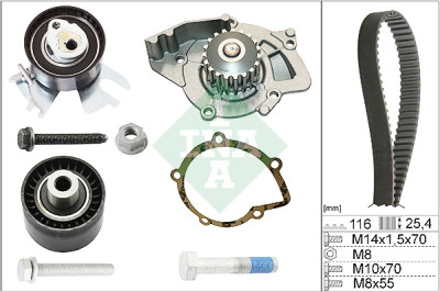 Pompe à eau + kit de courroie de distribution