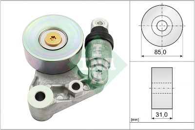 Bras tendeur, INA 534 0021 10 poly courroie trapézoïdale