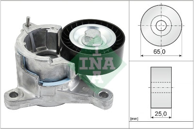 Bras tendeur, INA 534 0022 Courroie trapézoïdale 10 poly