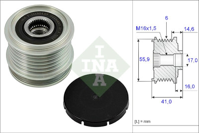 INA 535 0010 10 roue libre d'alternateur