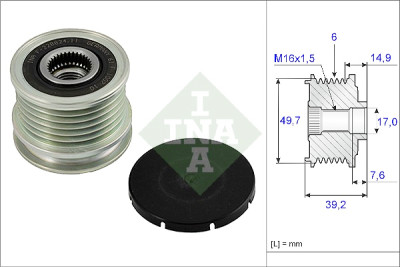 INA 535 0015 10 roue libre d'alternateur