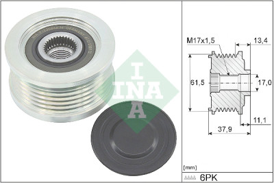 INA 535 0023 10 roue libre d'alternateur