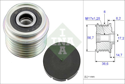 INA 535 0033 10 roue libre d'alternateur