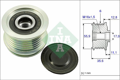 INA 535 0041 10 roue libre d'alternateur