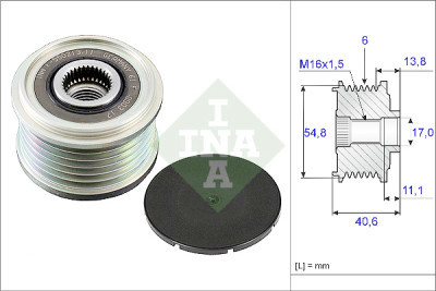 INA 535 0102 10 roue libre d'alternateur