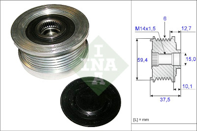 Roue libre d'alternateur INA 535 0110 10