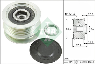 INA 535 0116 10 roue libre d'alternateur