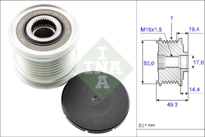 Roue libre d'alternateur INA 535 0140 10