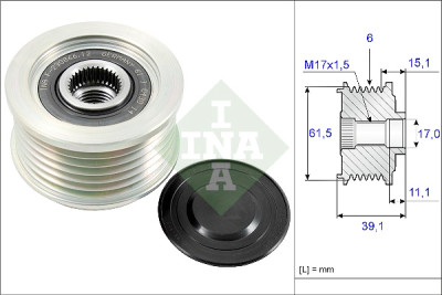 INA 535 0144 10 roue libre d'alternateur