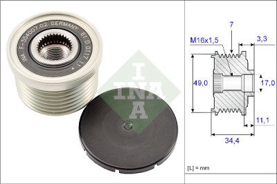 INA 535 0164 10 roue libre d'alternateur