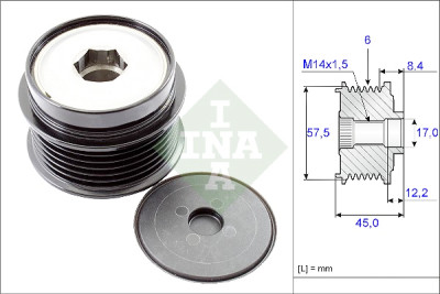 INA 535 0174 10 roue libre d'alternateur