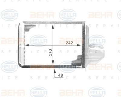 Radiateur de chauffage BEHR HELLA SERVICE 8FH 351 311-661