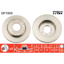 Jeu de (2) disques de frein TRW DF1959