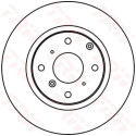 Jeu de (2) disques de frein TRW DF2573