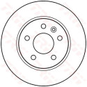 Jeu de disques de frein TRW DF4040