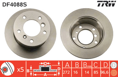 Disque de frein TRW DF4088S