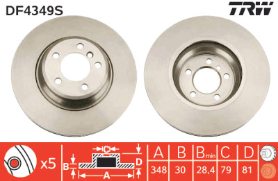 Disque de frein TRW DF4349S