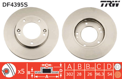 Disque de frein TRW DF4395S