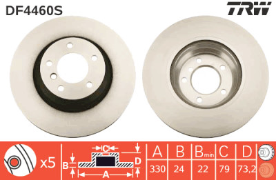 Disque de frein TRW DF4460S