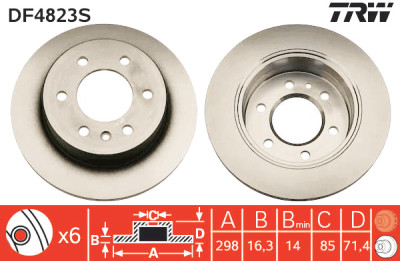 Disque de frein TRW DF4823S