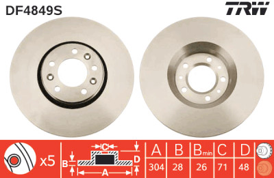 Disque de frein TRW DF4849S