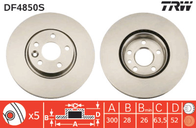 Disque de frein TRW DF4850S