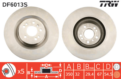 Disque de frein TRW DF6013S