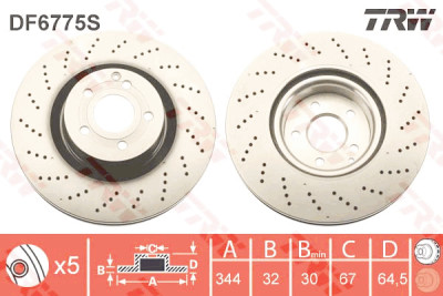 Disque de frein TRW DF6775S