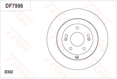 Jeu de (2) disques de frein TRW DF7996