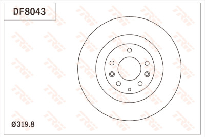 Jeu de (2) disques de frein TRW DF8043