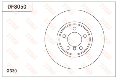 Jeu de (2) disques de frein TRW DF8050