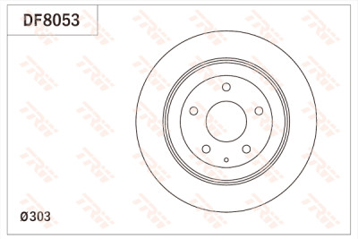 Jeu de (2) disques de frein TRW DF8053