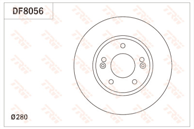 Jeu de (2) disques de frein TRW DF8056