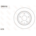 Jeu de 2 disques de frein TRW DF8115