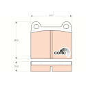 Jeu de 4 plaquettes de frein COTEC TRW GDB101