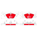 Jeu de 4 plaquettes de frein DTEC COTEC TRW GDB1351DTE
